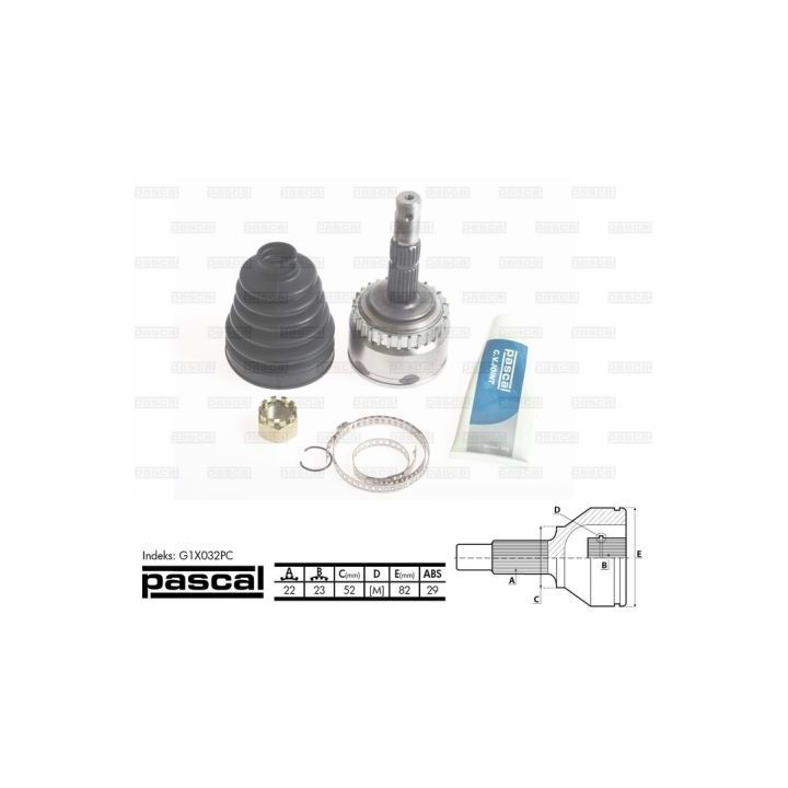 Jungčių komplektas, kardaninis velenas PASCAL G1X032PC