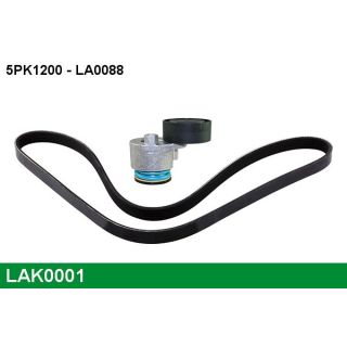 V formos rumbuotas diržas, komplektas LUCAS LAK0001