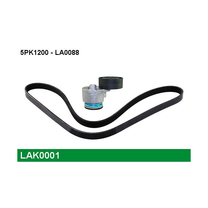 V formos rumbuotas diržas, komplektas LUCAS LAK0001