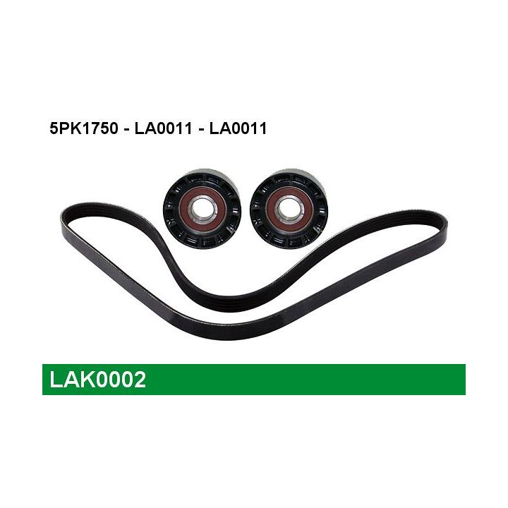 V formos rumbuotas diržas, komplektas LUCAS LAK0002