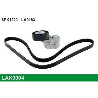 V formos rumbuotas diržas, komplektas LUCAS LAK0004