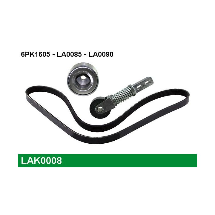 V formos rumbuotas diržas, komplektas LUCAS LAK0008