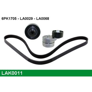 V formos rumbuotas diržas, komplektas LUCAS LAK0011