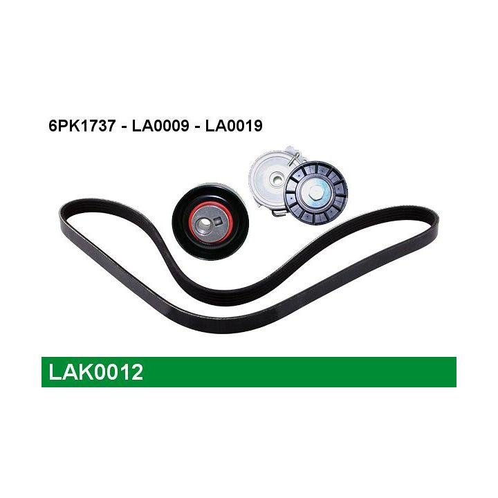 V formos rumbuotas diržas, komplektas LUCAS LAK0012