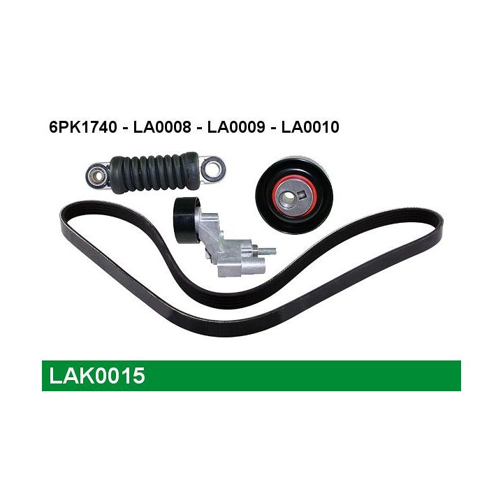 V formos rumbuotas diržas, komplektas LUCAS LAK0015