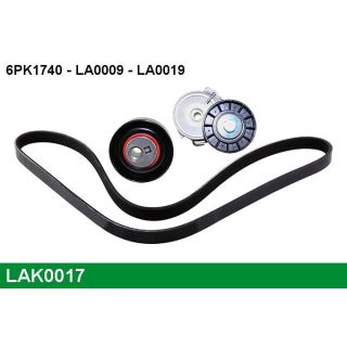 V formos rumbuotas diržas, komplektas LUCAS LAK0017