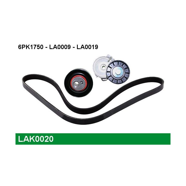 V formos rumbuotas diržas, komplektas LUCAS LAK0020