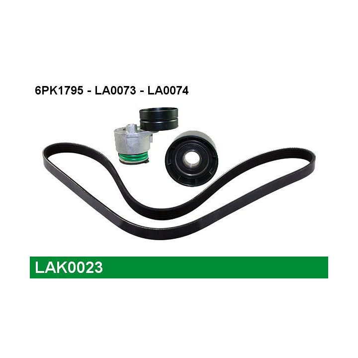 V formos rumbuotas diržas, komplektas LUCAS LAK0023