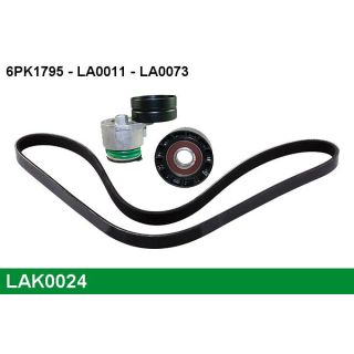 V formos rumbuotas diržas, komplektas LUCAS LAK0024