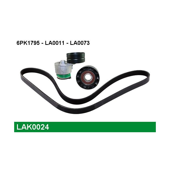 V formos rumbuotas diržas, komplektas LUCAS LAK0024