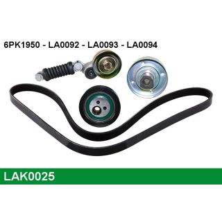 V formos rumbuotas diržas, komplektas LUCAS LAK0025