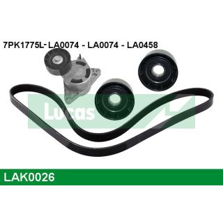 V formos rumbuotas diržas, komplektas LUCAS LAK0026