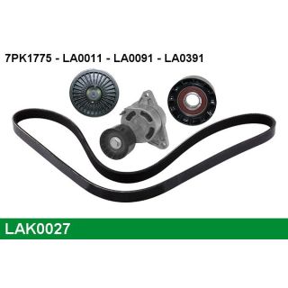 V formos rumbuotas diržas, komplektas LUCAS LAK0027