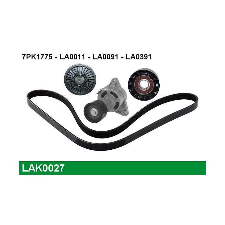 V formos rumbuotas diržas, komplektas LUCAS LAK0027