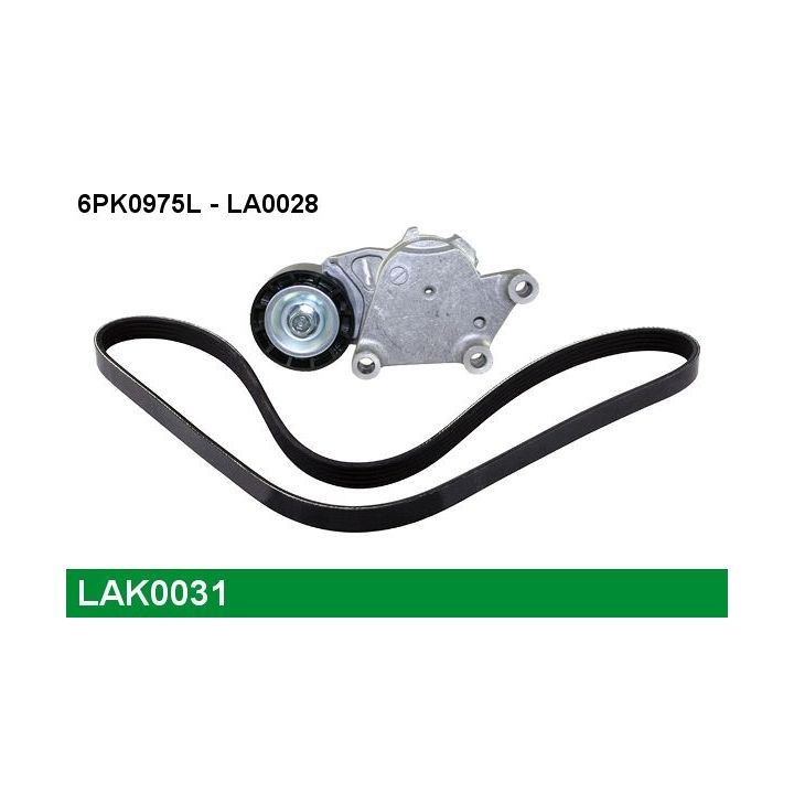 V formos rumbuotas diržas, komplektas LUCAS LAK0031