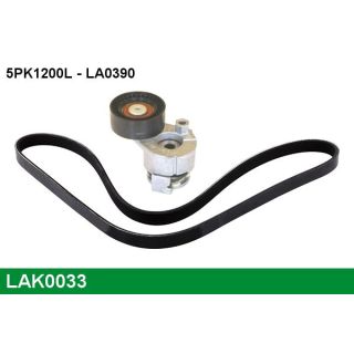 V formos rumbuotas diržas, komplektas LUCAS LAK0033