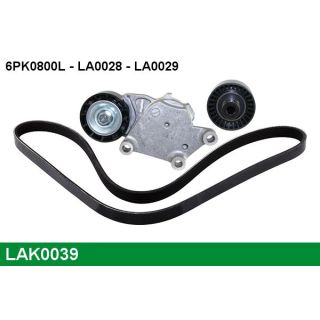 V formos rumbuotas diržas, komplektas LUCAS LAK0039