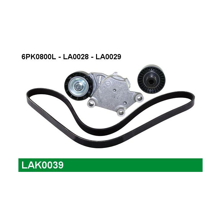 V formos rumbuotas diržas, komplektas LUCAS LAK0039