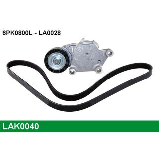 V formos rumbuotas diržas, komplektas LUCAS LAK0040