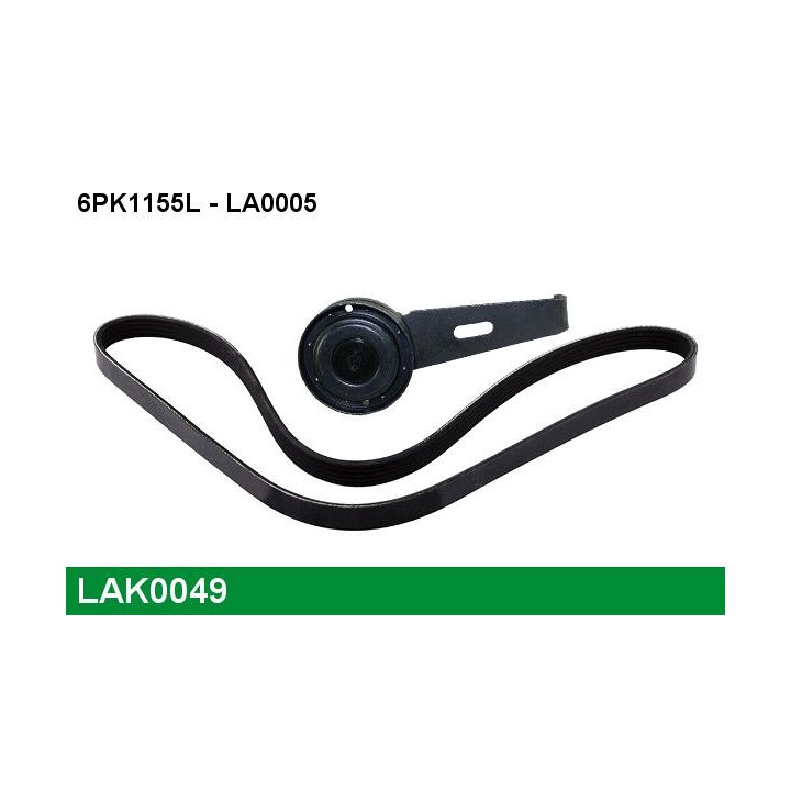 V formos rumbuotas diržas, komplektas LUCAS LAK0049