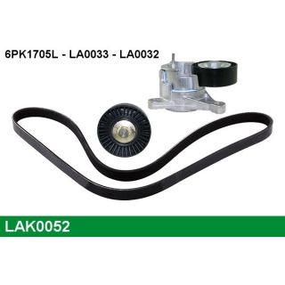 V formos rumbuotas diržas, komplektas LUCAS LAK0052