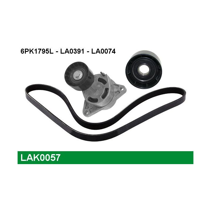 V formos rumbuotas diržas, komplektas LUCAS LAK0057