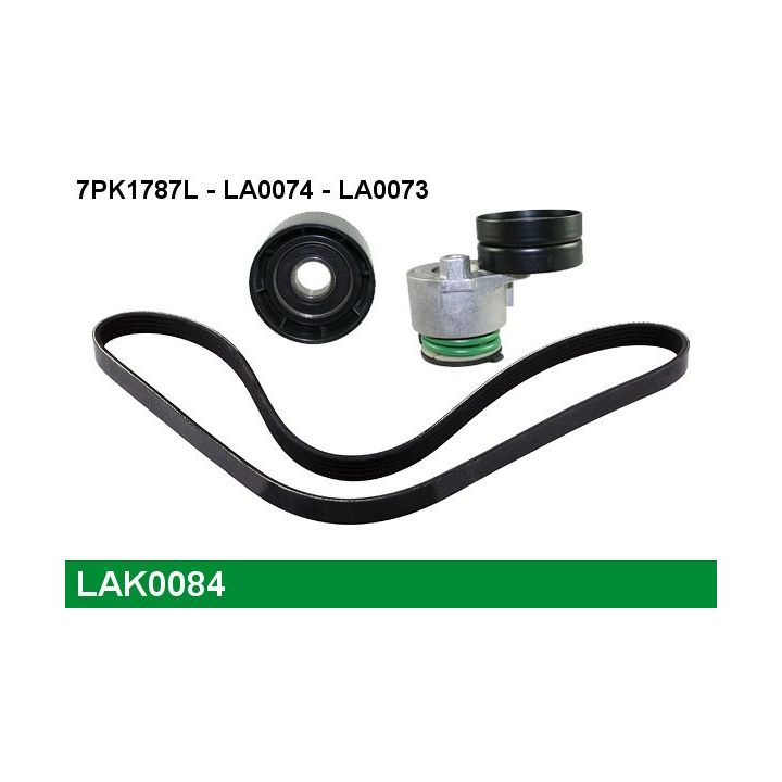 V formos rumbuotas diržas, komplektas LUCAS LAK0084