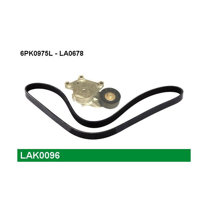 V formos rumbuotas diržas, komplektas LUCAS LAK0096