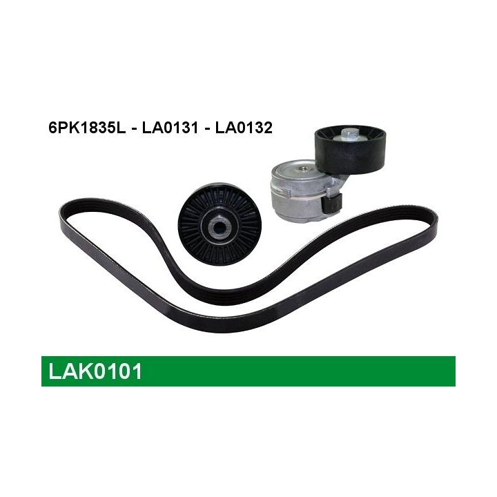 V formos rumbuotas diržas, komplektas LUCAS LAK0101