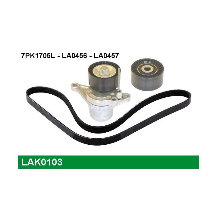 V formos rumbuotas diržas, komplektas LUCAS LAK0103