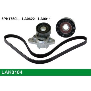 V formos rumbuotas diržas, komplektas LUCAS LAK0104