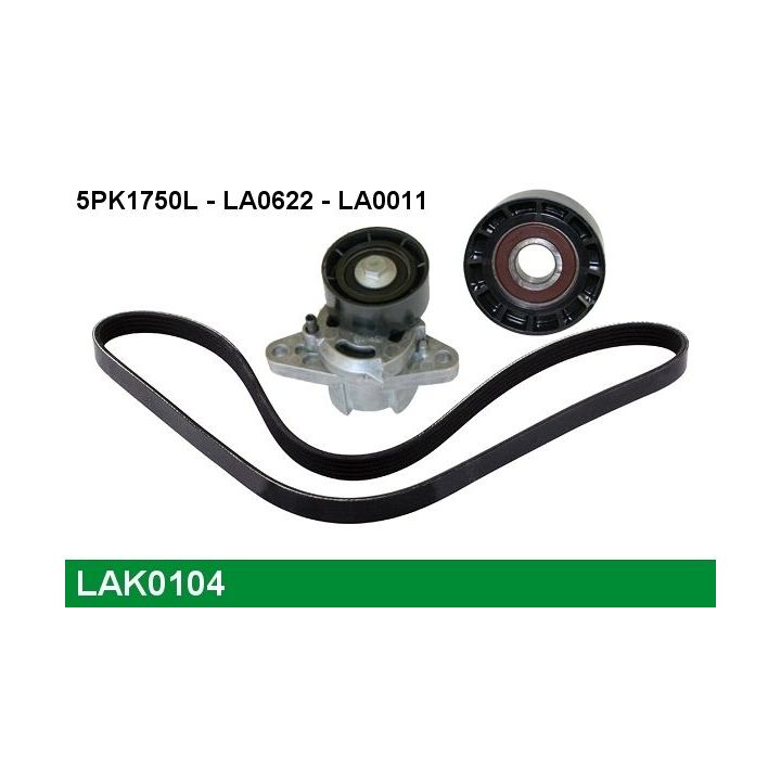 V formos rumbuotas diržas, komplektas LUCAS LAK0104