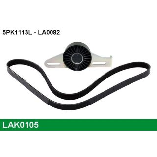 V formos rumbuotas diržas, komplektas LUCAS LAK0105