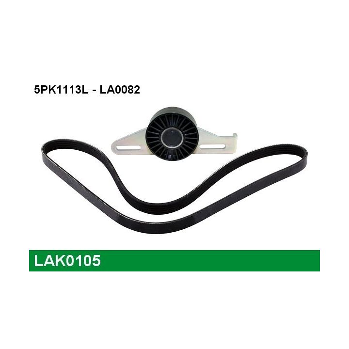 V formos rumbuotas diržas, komplektas LUCAS LAK0105