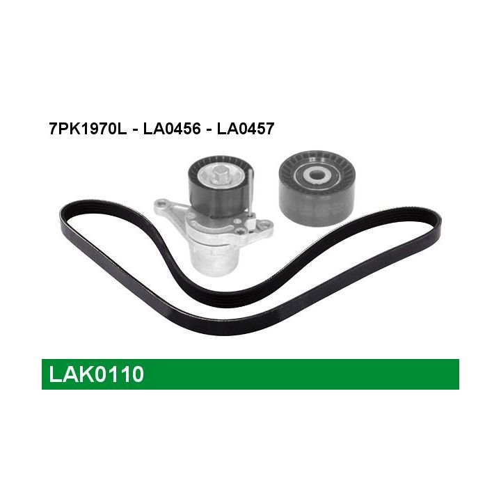 V formos rumbuotas diržas, komplektas LUCAS LAK0110