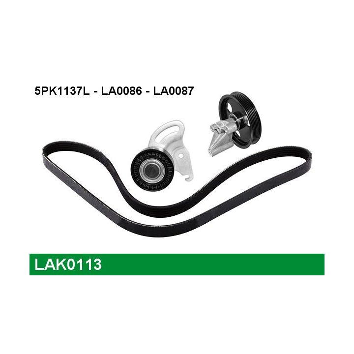 V formos rumbuotas diržas, komplektas LUCAS LAK0113