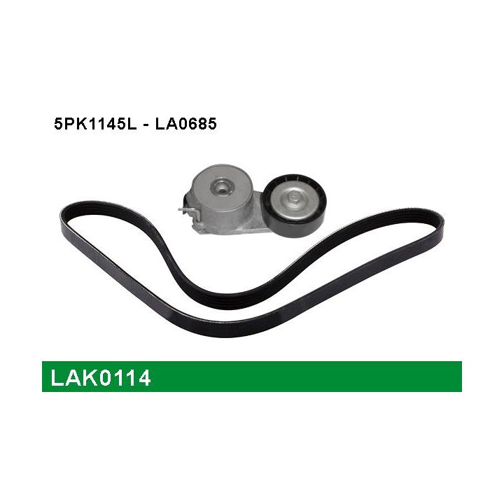 V formos rumbuotas diržas, komplektas LUCAS LAK0114