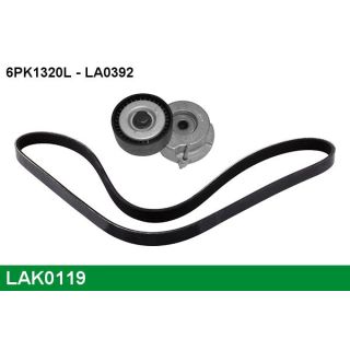 V formos rumbuotas diržas, komplektas LUCAS LAK0119