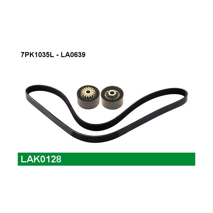 V formos rumbuotas diržas, komplektas LUCAS LAK0128