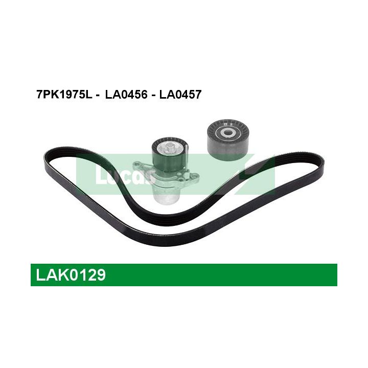 V formos rumbuotas diržas, komplektas LUCAS LAK0129