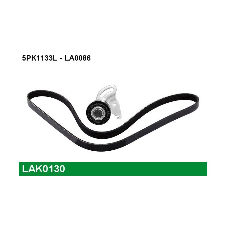 V formos rumbuotas diržas, komplektas LUCAS LAK0130