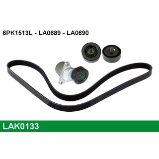 V formos rumbuotas diržas, komplektas LUCAS LAK0133