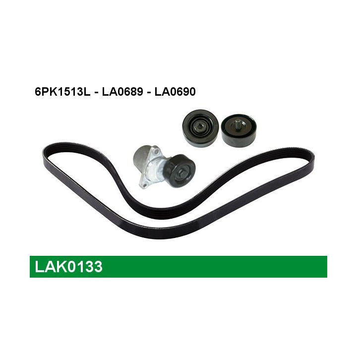 V formos rumbuotas diržas, komplektas LUCAS LAK0133