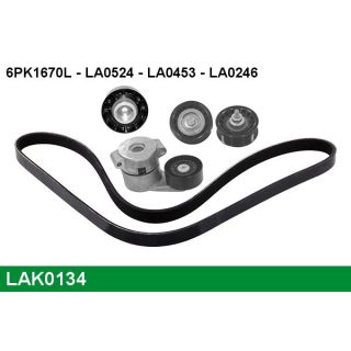 V formos rumbuotas diržas, komplektas LUCAS LAK0134