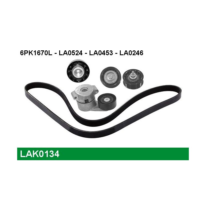 V formos rumbuotas diržas, komplektas LUCAS LAK0134