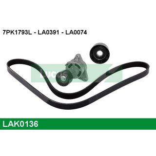 V formos rumbuotas diržas, komplektas LUCAS LAK0136