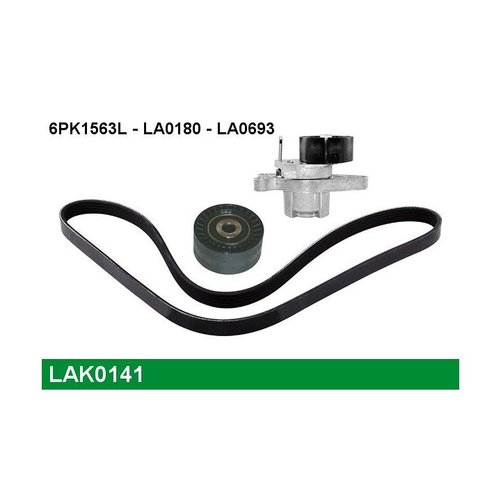 V formos rumbuotas diržas, komplektas LUCAS LAK0141