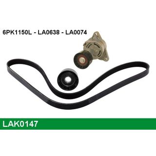 V formos rumbuotas diržas, komplektas LUCAS LAK0147