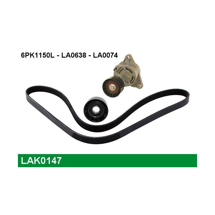 V formos rumbuotas diržas, komplektas LUCAS LAK0147