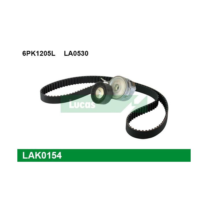 V formos rumbuotas diržas, komplektas LUCAS LAK0154